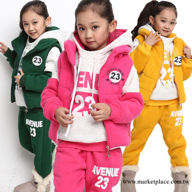 童套裝批發女童秋冬兒童衛衣套裝休閑套裝運動套裝三件套8911工廠,批發,進口,代購