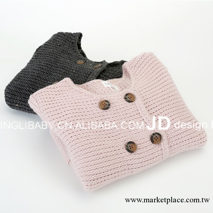 2013秋冬新款 韓國童裝 女童雙排扣毛衣外套工廠,批發,進口,代購