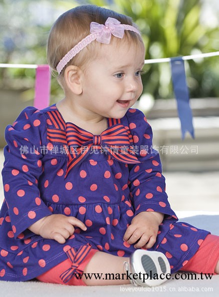 2013童裝最新爆款可愛女童圓點蝴蝶結紫色兩件套外貿原單童套裝工廠,批發,進口,代購
