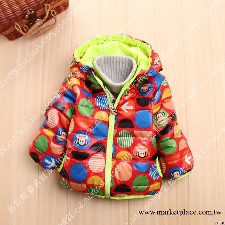 TQA126小童2013冬JHE 8330韓版猴子夾棉棉衣外套 童裝批發0.96工廠,批發,進口,代購