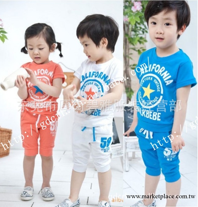 2013 新款童裝套裝 二件套 韓版外貿童套裝批發工廠,批發,進口,代購