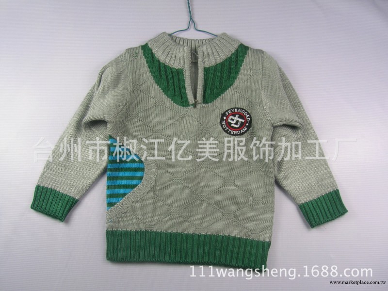 2013男女童四色毛衣 刺繡字母針織上衣 舒適圓領毛衣 3323繡DJ工廠,批發,進口,代購