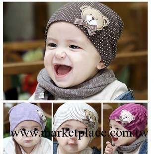 帽子批發韓國兒童針織帽 可愛熊寶寶套頭帽 嬰兒卡通針織男女帽子工廠,批發,進口,代購