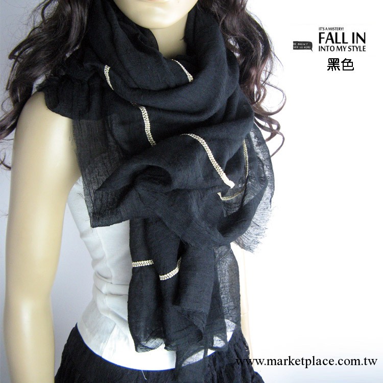 2013新款韓國原單純色棉質圍巾 不規則邊 超大絲巾多色批發工廠,批發,進口,代購