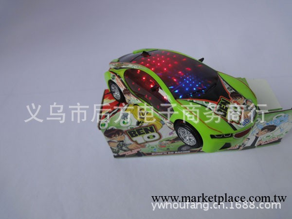 批發BEN10 3D燈光寶馬慣性車（帶江南Style音樂 包電）玩具模型車批發・進口・工廠・代買・代購
