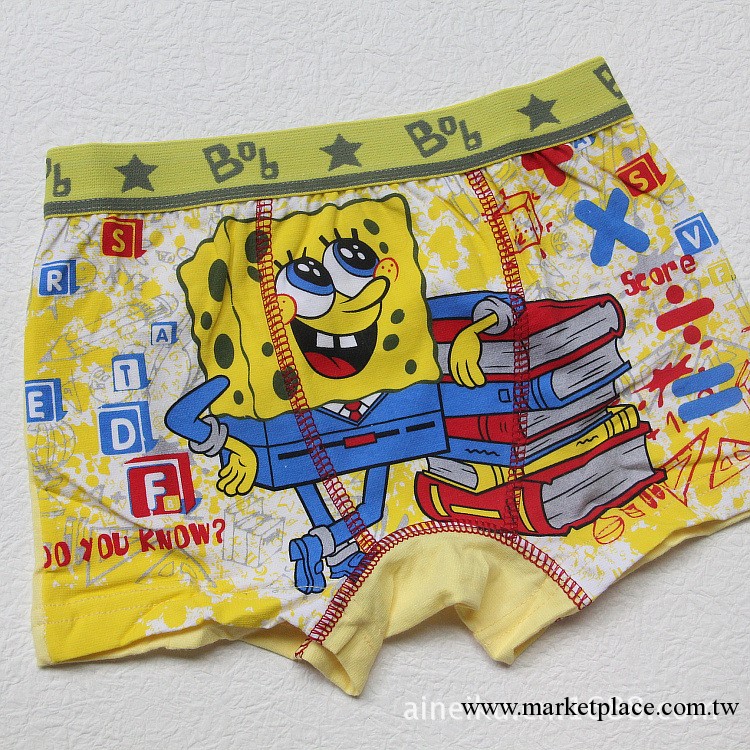 【新品】男童平角棉制卡通內褲  海棉寶寶全棉兒童內褲 外貿內褲工廠,批發,進口,代購