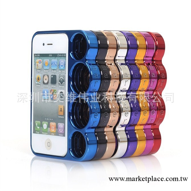 拳頭Knuckle Case 指環手機殼 蘋果4外殼 iPhone4s保護殼 四指環工廠,批發,進口,代購