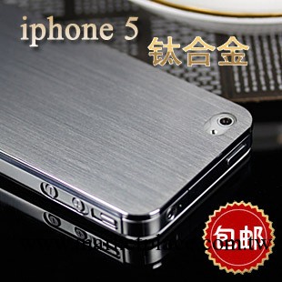 蘋果5代 iPhone5超薄0.3mm金屬拉絲 鈦合金護套手機保護殼工廠,批發,進口,代購