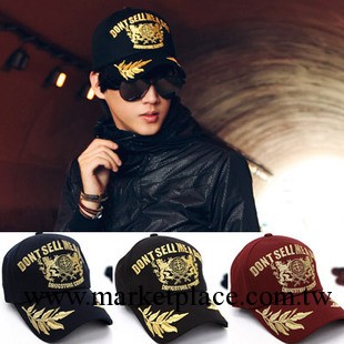 三色韓國版金絲刺繡棒球帽鴨舌帽男女通用太陽帽子批發b-047批發・進口・工廠・代買・代購