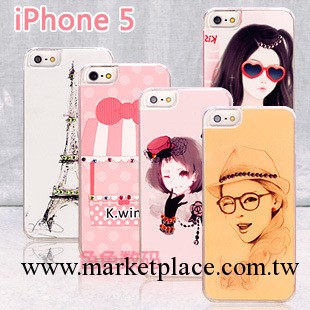 新款超薄彩繪iphone5手機殼水鉆 iphone4s保護殼 潮 蘋果5手機套工廠,批發,進口,代購