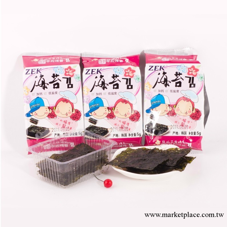 韓國ZEK加鈣海苔15g*24袋/箱 進口休閑食品批發工廠,批發,進口,代購