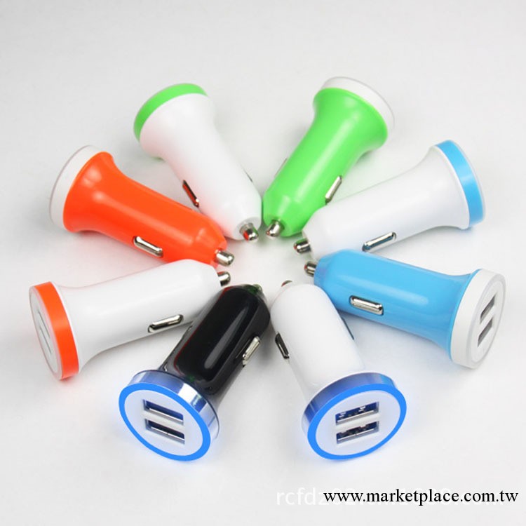 手機充電器 iphone3g/4g/IPAD車充 5V/3.1A  雙USB蘋果充電器工廠,批發,進口,代購