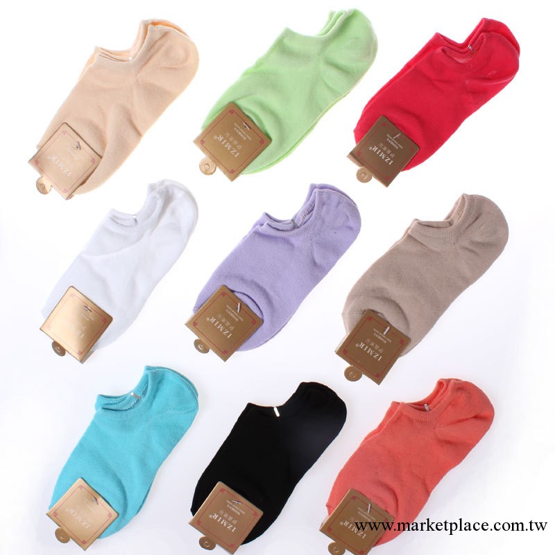 韓國新款批發 糖果色船襪 短襪襪子防滑隱形襪 女 14色批發・進口・工廠・代買・代購