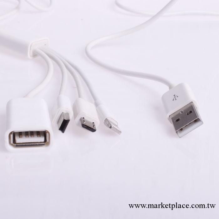 蘋果iPhone5 4s多功能數據線 三星micro USB通用 1米 i5-11#1526工廠,批發,進口,代購