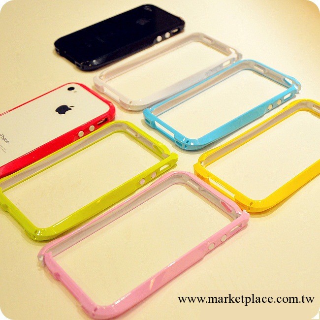 小蠻腰塑料撞色組合邊框iphone4/4s 蘋果5代手機邊框信號圈外殼工廠,批發,進口,代購