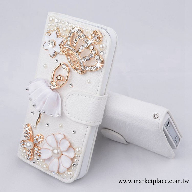 新款iPhone4手機皮套 蘋果手機殼新款翻蓋水鉆iPhone5保護套正品工廠,批發,進口,代購