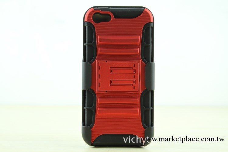 廠傢直銷 apple iphone5三合一支架滑套手機套 條紋保護殼工廠,批發,進口,代購