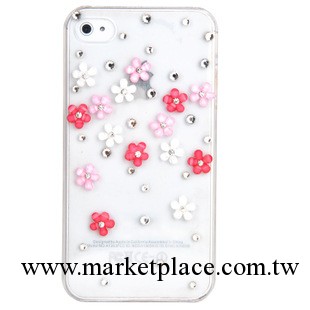 田園小花蘋果4手機殼 iphone4手機保護套 水鉆保護殼工廠,批發,進口,代購
