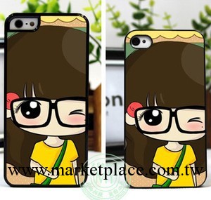蘋果4s手機殼 iphone5 小Q卡通外殼 彩繪殼 手機外殼工廠,批發,進口,代購