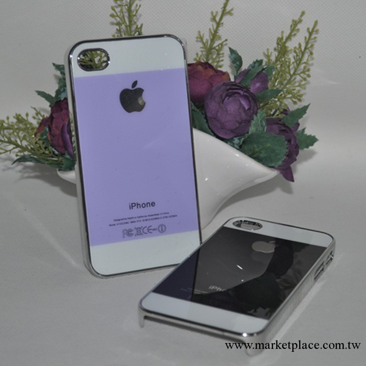 廠傢直銷 批發 蘋果Iphone4s 5手機保護套 雙色鏡面原色防刮玻璃工廠,批發,進口,代購