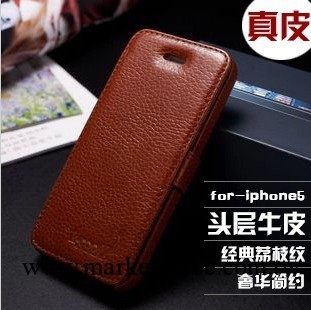 廠傢直銷 新款iphone5S真皮套左右開 蘋果5代手機保護套 商務皮套工廠,批發,進口,代購