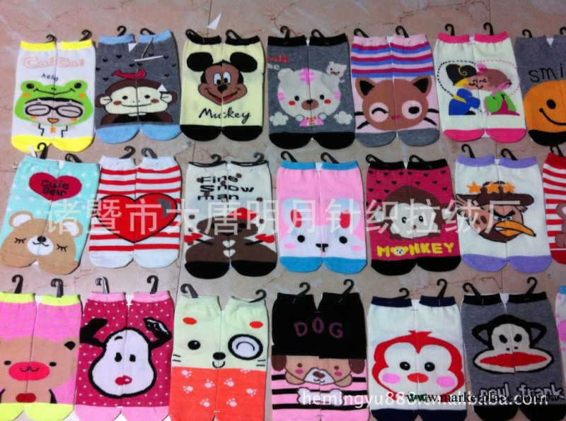 襪子批發廠傢 韓國可愛動物表情對目女士棉襪長款卡通襪AB襪對對工廠,批發,進口,代購