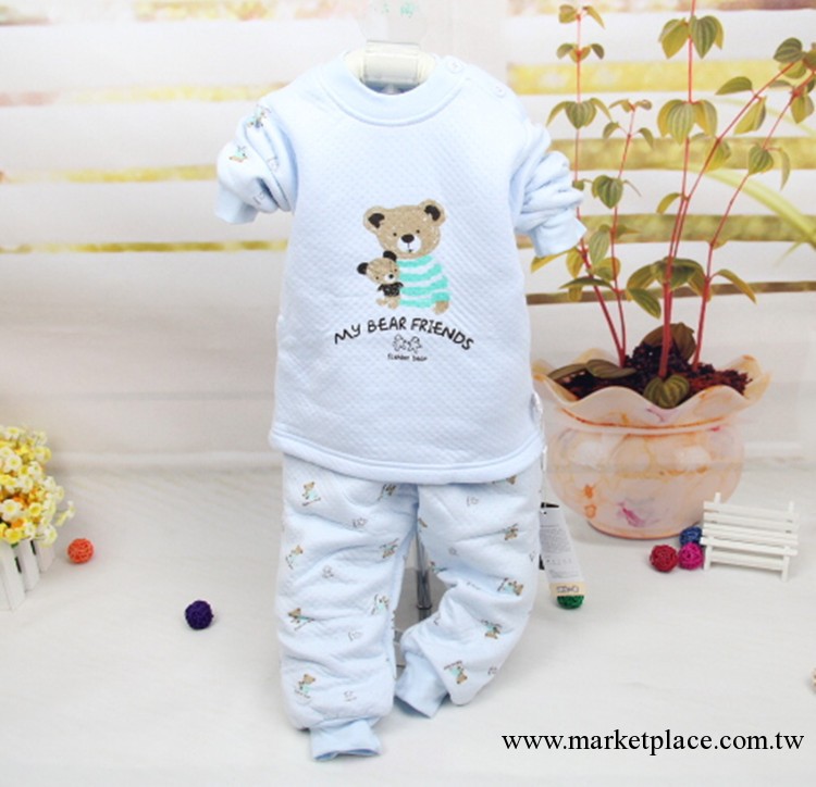 時尚小熊新品爆版竹纖維保暖套B-1227  童套裝 淘寶爆版童裝工廠,批發,進口,代購