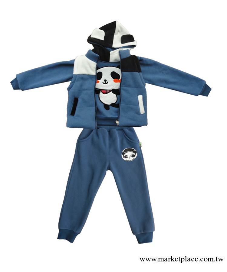 2013新品 熊貓三件套 童套裝  冬款童裝 品牌童裝 熱銷童裝工廠,批發,進口,代購