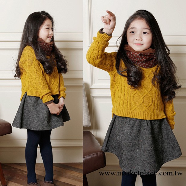 貝優可 2013冬款 韓版童裝 麻花針織女兒童毛衣針織衫批發13685工廠,批發,進口,代購