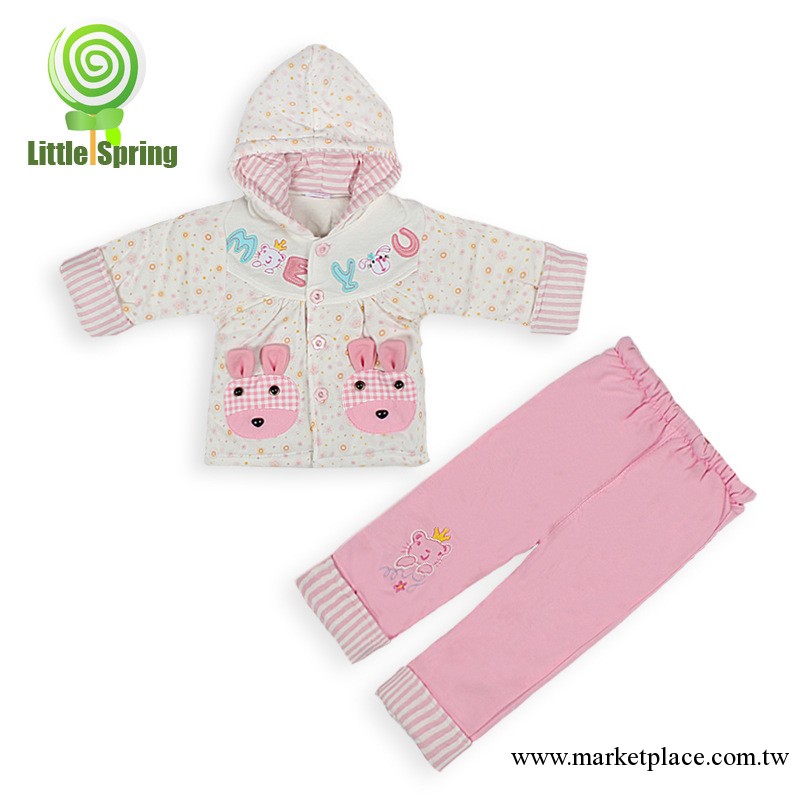 韓版兒童 女 童套裝新2013冬裝新款兔子加厚棉衣套裝 LLZ-T0165工廠,批發,進口,代購