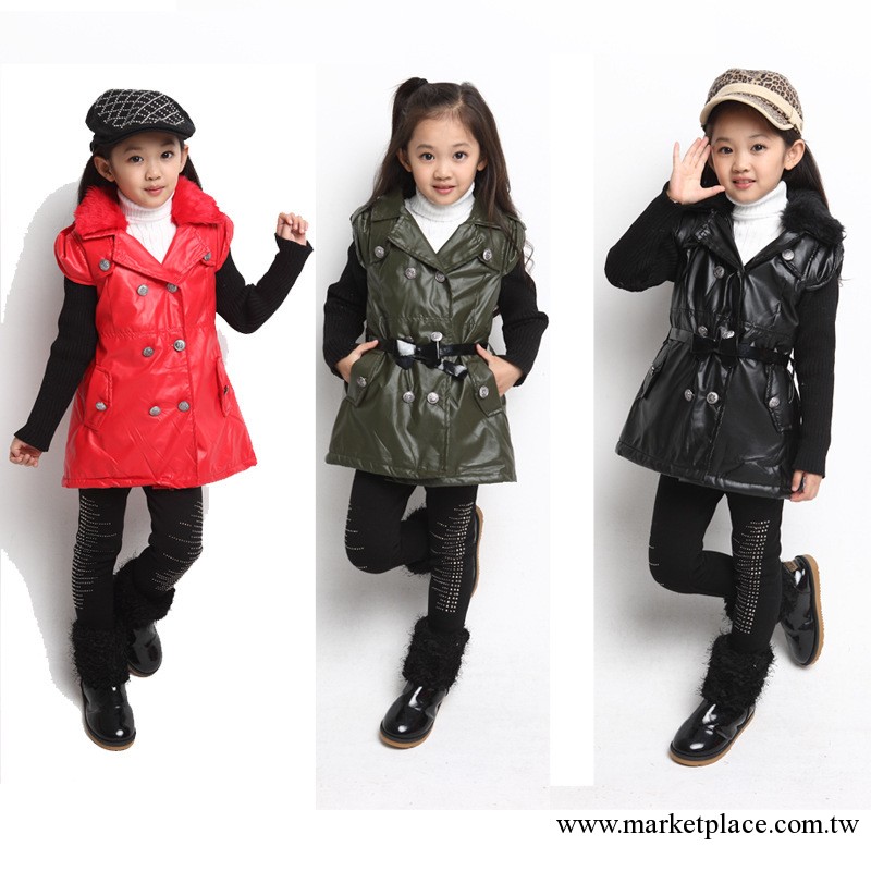 童裝 童外套 2013冬款女童外套 皮夾棉童外套 女童加厚工廠,批發,進口,代購