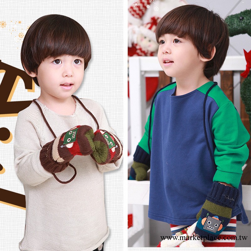 韓版 新款兒童針織手套 毛線保暖手套 戶外手套 機器人手套ST3242工廠,批發,進口,代購