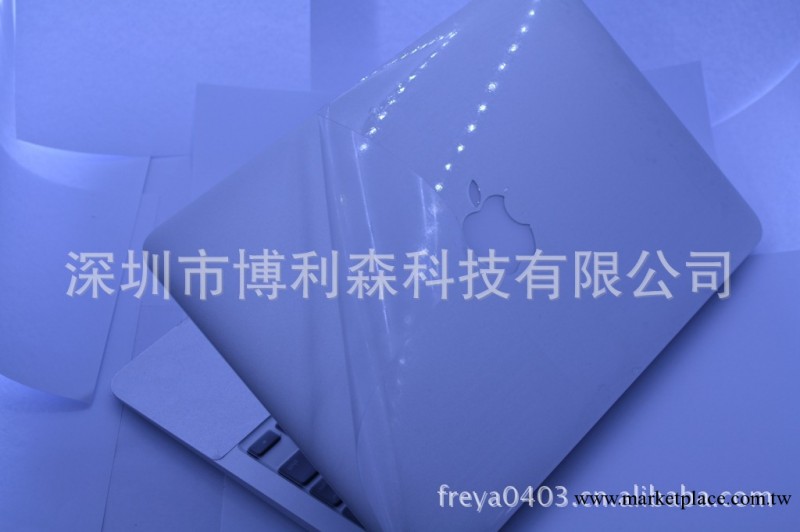 蘋果macbook13pro原廠透明機身貼 apple電腦外殼膜 上下膜工廠,批發,進口,代購