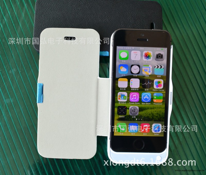 apple iphone5背夾電池 5s背夾電源 帶支架和皮蓋功能工廠,批發,進口,代購