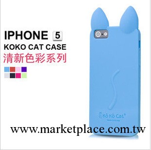 koko貓蘋果iphone 4/4s矽膠套立體耳朵 手機殼 iphone5保護套外殼工廠,批發,進口,代購