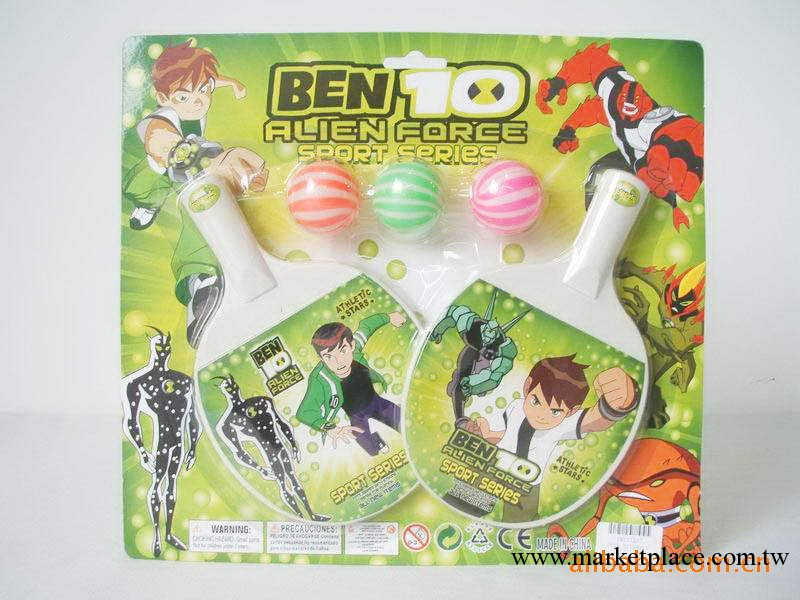 供應BEN10乒乓球拍+3球，塑料乒乓球拍+3球，兒童玩具工廠,批發,進口,代購