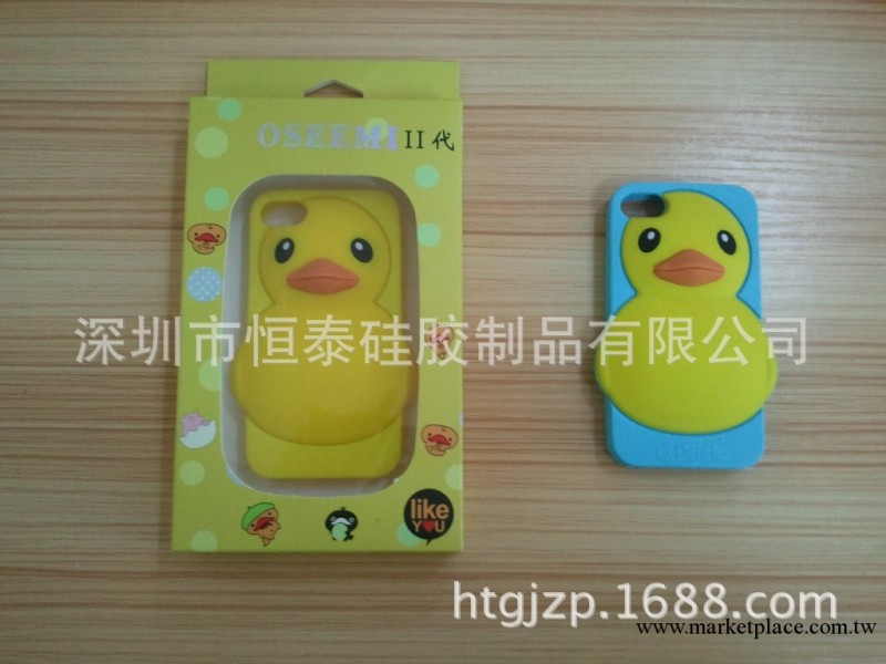 熱款Iphone4/5小黃鴨矽膠手機套 鴨子保護套 蘋果5c大黃鴨手機殼工廠,批發,進口,代購