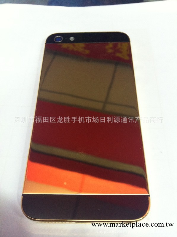 蘋果5 IPHONE5 純黃金後蓋 豪華 的 選擇工廠,批發,進口,代購