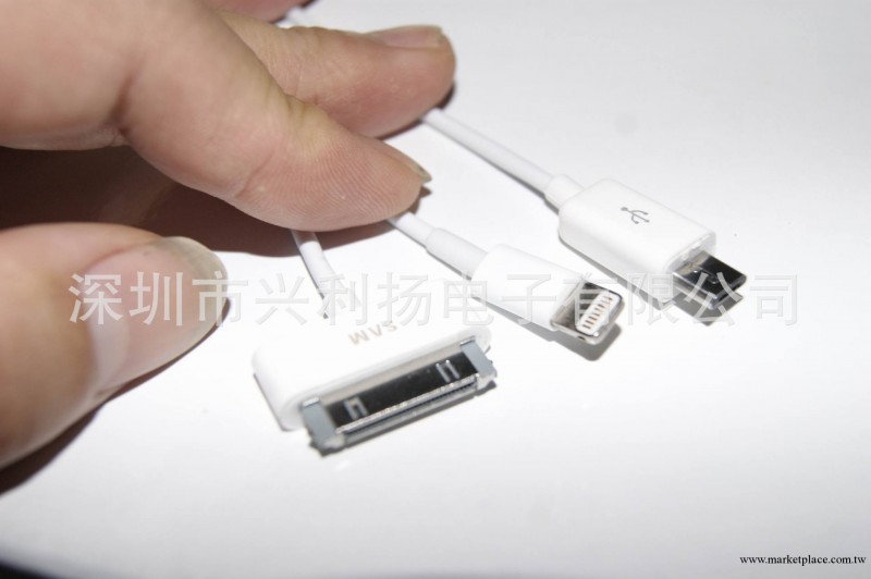 蘋果5數據線 iphone5/4s 1拖3 USB三合一 三星平板電腦micro通用工廠,批發,進口,代購