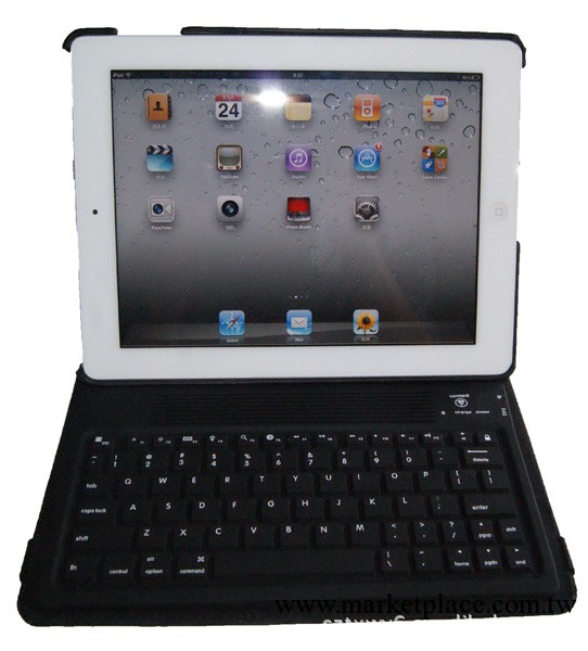 ipad2 new ipad360旋轉皮套+矽膠藍牙鍵盤 蘋果60旋轉藍牙鍵盤工廠,批發,進口,代購