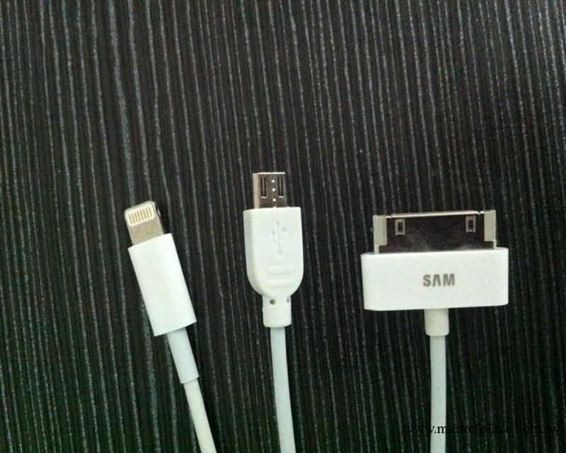 USB一拖三蘋果4三星平板多功能轉接線 IPHONE5三星數據線充電線工廠,批發,進口,代購