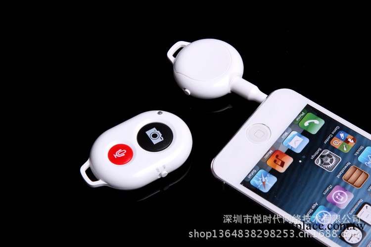 蘋果IPhone5 4s手機配件 拍照無線控制器 自拍快門線 藍牙搖控器工廠,批發,進口,代購