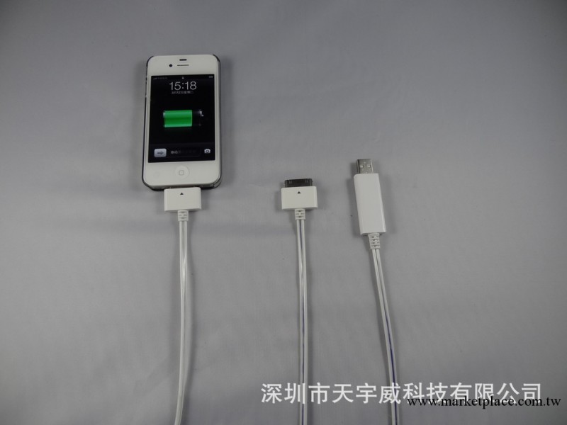 新款蘋果發光數據線充電線 iphone4s ipad冷光線工廠,批發,進口,代購