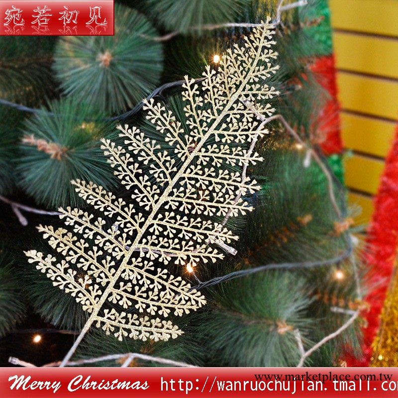 嘉橋聖誕樹裝飾品 聖誕樹金色樹片掛飾 聖誕樹40x16cm掛件裝飾品工廠,批發,進口,代購