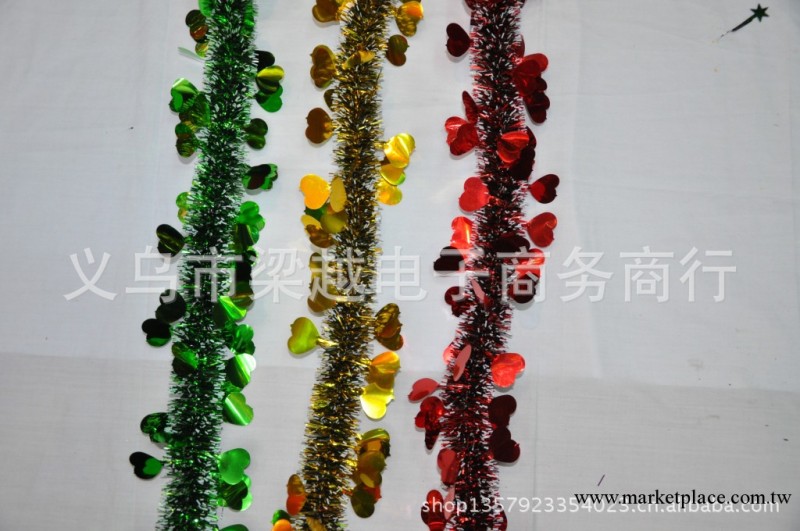 聖誕用品 節日用品 裝飾用品 婚慶用品 雪花桃心毛條工廠,批發,進口,代購