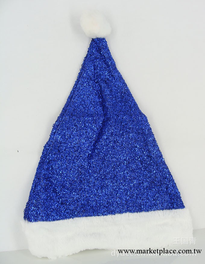 短毛絨粗線高檔聖誕帽 藍色/銀色/紅色三色可選工廠,批發,進口,代購