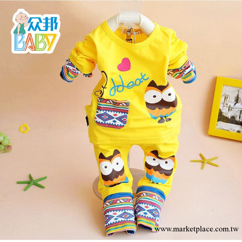 『眾邦baby』新款品牌童裝 東方神童休閑外出長袖嬰幼兒寶寶套裝工廠,批發,進口,代購