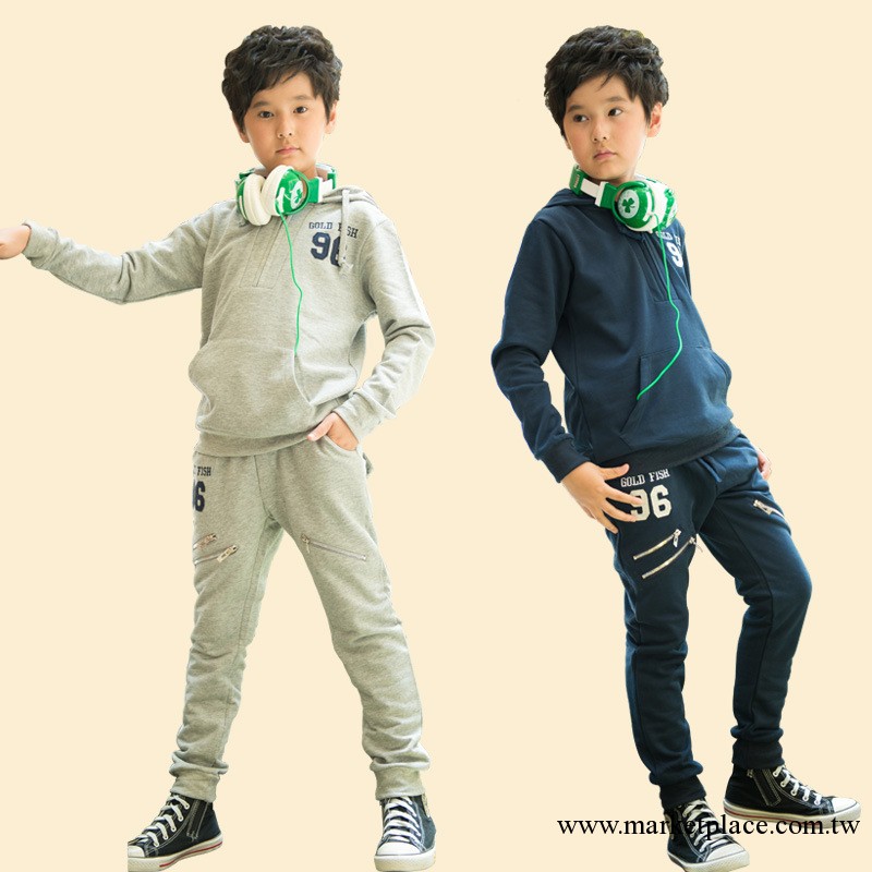 品牌童裝 2013秋裝新款純棉高檔男童套裝批發 大童套裝批發工廠,批發,進口,代購