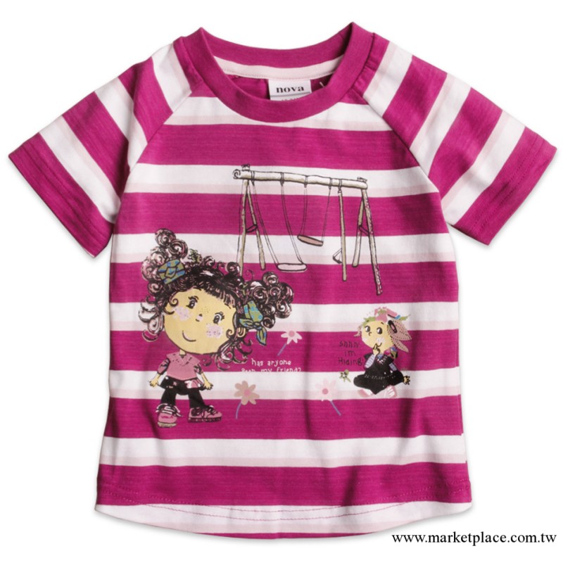 2013 夏季新款 歐美品牌外貿童裝 女童卡通印花短袖純棉t恤 K4005工廠,批發,進口,代購
