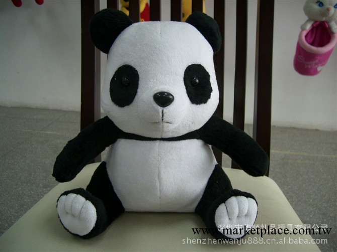 創意仿真毛絨玩具 熊貓公仔 可愛坐姿熊貓娃娃 廠傢直銷工廠,批發,進口,代購